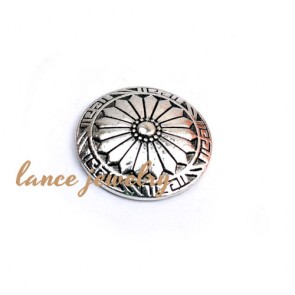Zinc alloy pendant,a 10g round umbrella shaped pendant with flower patern printed