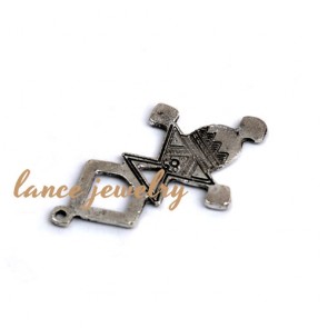 Zinc alloy pendant,a 5g person shaped pendant, a hat in the head and crooked legs