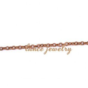 Copper and iron chain,white and gold color