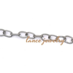 Direct factory big size cross shape white or gold iron chain