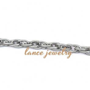 Popular oval shaped three rings iron chain with white or gold color