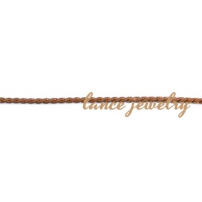 New braid shaped copper chain in white or gold