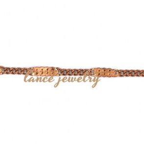 Best selling multi big links copper chain with white or gold color