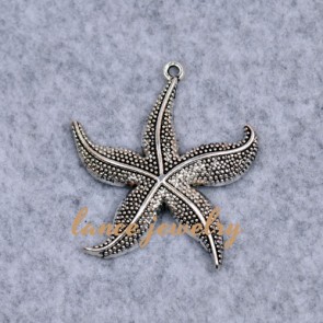 2017 Charming Starfish Engraved Zinc Alloy Pendant