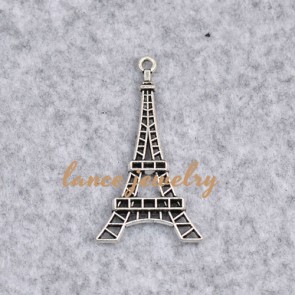 Classical Eiffel Tower Engraved Alloy Zinc Pendant