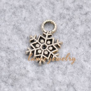 Direct wholesale new snow flake zinc alloy pendant with silver,rhodium,gold color