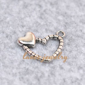 Best popular classical two hearts attached zinc alloy pendant
