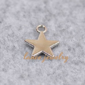Factory plain pure star shaped zinc alloy silver pendant