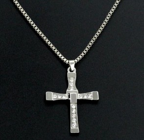 the fast and the furious shiny chunky cross necklace