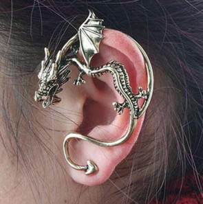 vintage personality solid dragon ear clip