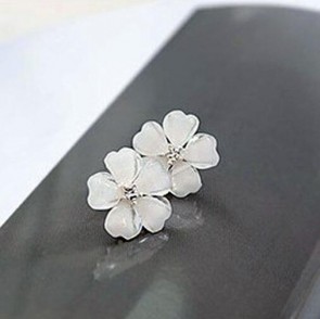 sterling crystal accessories beauty five leaf flower ear stud acrylic small flower earrings
