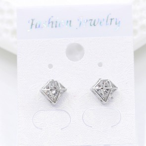 New High-end Korean Jewelry Diamond Earrings Pierced Earrings Zircon Crystal Wholesale Earrings 