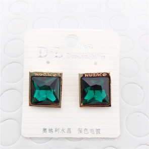 Winter New Korean Version of Crystal Box Hypoallergenic Earrings Minimalist Fashion Series Earrings