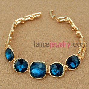 Fashion blue color crystal beads bracelet