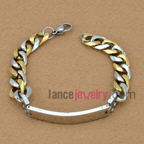 Delicate Two Tone Stainless Steel Bracelets