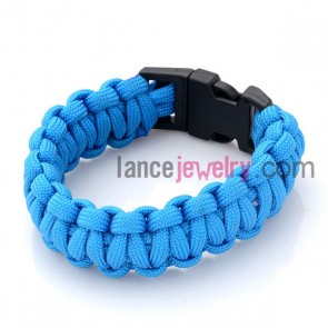 Nice weaving bracelet with plastic clasp parts