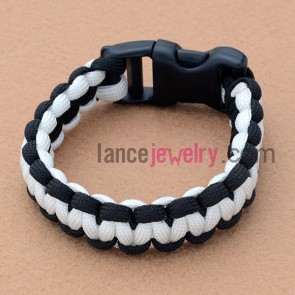 Nice weaving bracelet with plastic clasp parts
