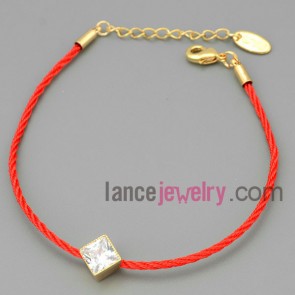 Small square decoration chain link bracelet