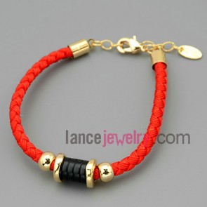 Simple beads chain link bracelet