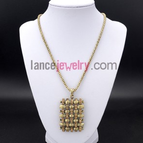 Nice necklace with bamboo rafting pendant