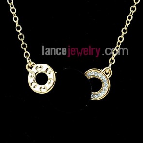 Lovely circles model pendant necklace