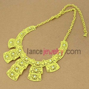 Nice youth series sweater chain necklace with rhinestone