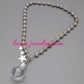 Nice necklace with bulb model pendant & stars