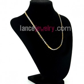 Two Tone Stainless Steel Necklace Chain,Heart Chain