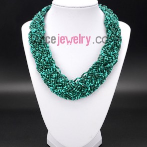 Cute different color measles decorated necklace 