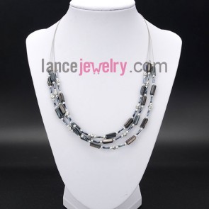 Shiny shell beads decorated necklace
