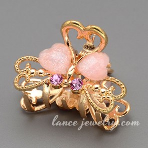 Sweet butterfly model decoration zinc alloy hair claw