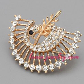 Unique parrot and cage design decorated brooch