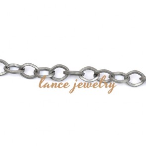 Wholesale Gold/White-Plated Diamond Shape Link Line Chain