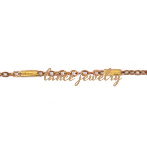Made in china clip tube copper chain in white or gold
