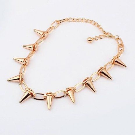 The Big European and American Popular Fashion Punk Style Tip Bullet Necklace