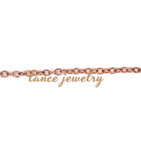 Direct factory single link copper chain in white or gold