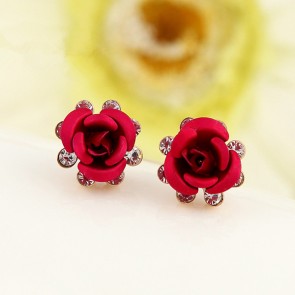 Fashionable Top-selling Korean Rose Shape Stud Earring