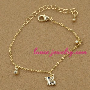 Nice elephant design pendant decoration chain bracelet