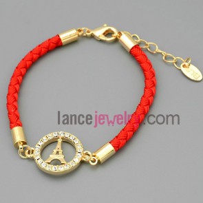 Trendy eiffel tower chain link bracelet