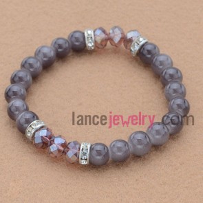 Nice rhinestone decoration bead bracelet.