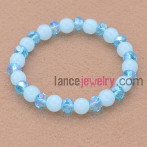 Elegant blue color bead bracelet.
