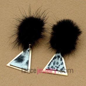 Cool series earrings decorated with big size triangle 
