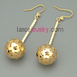 Fashion drop earrings with pierced ccb and rhinestone beads accesscories