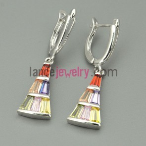 Unique pendants decorated drop earrings