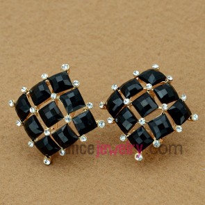 
Gorgeous earrings with the black square