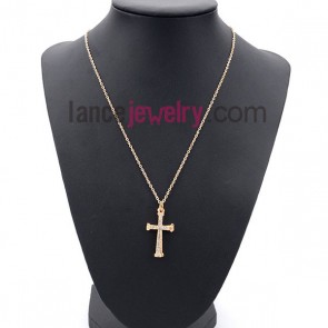 Gorgeous necklace with cross pendant