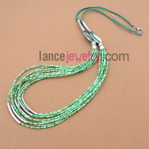 Nice necklace with measles  in diffreent color and alloy