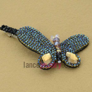 Lovely butterfly design with ccb and crystal beads hair clip