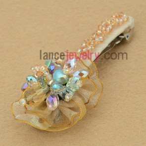 Popular hair clip with multicolot ccb beads