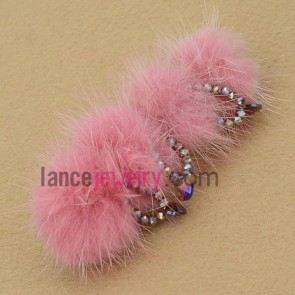Fashion hair clip with ccb beads decorated